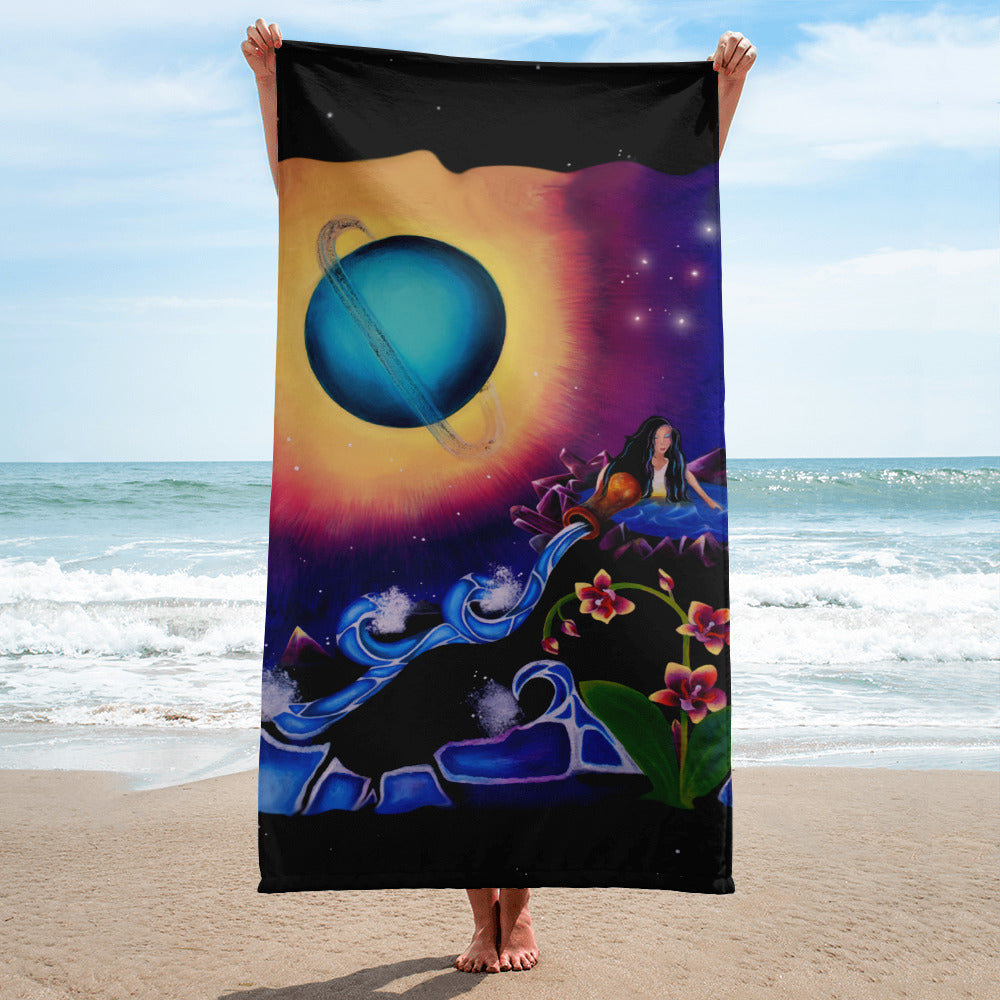 Aquarius Zodiac Towel